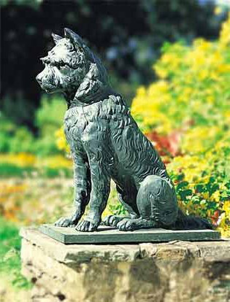 Scottish Terrier Dog Statue Iron Center Piece Garden Classical Statuary
